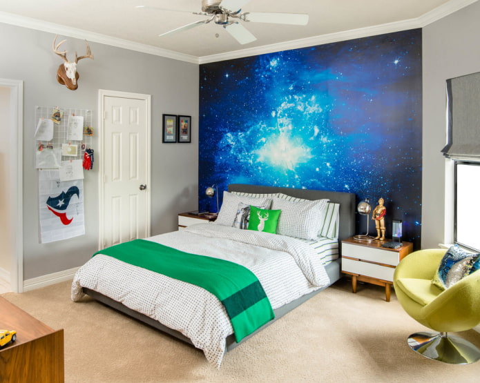 Wallpaper with the image of space
