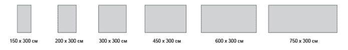 standard sizes of photomurals