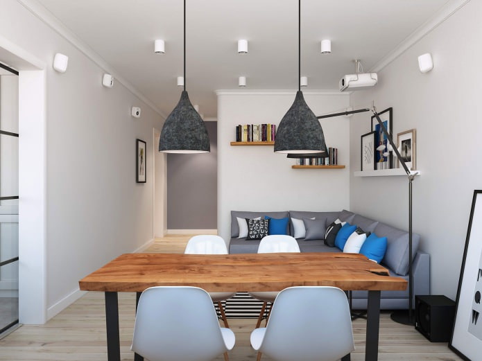design of a modern living-dining room
