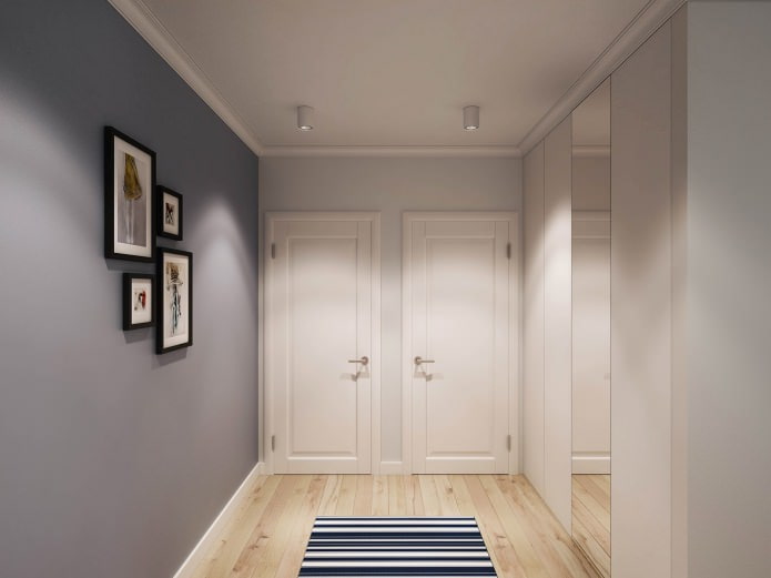 entrance hall designed in apartments of 90 sq. m.