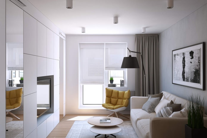 Interior design of an apartment in a modern style