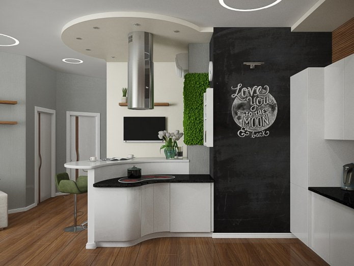 kitchen in an apartment interior design project