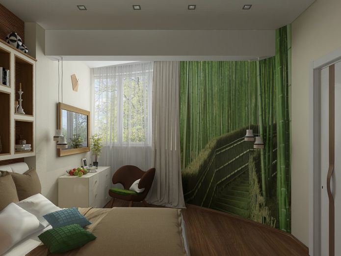 bedroom in an apartment interior design project