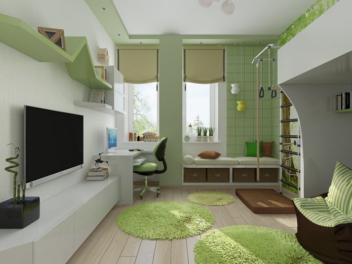Kinderzimmer Design in Grün