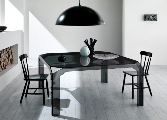 black original dining table