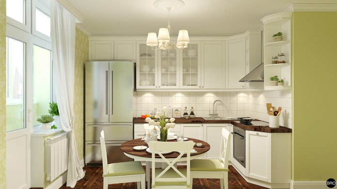 kitchen in a studio apartment project