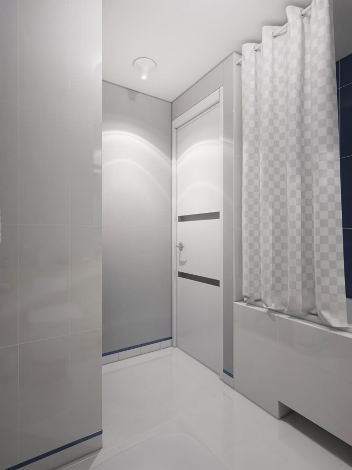 Innenraum eines Badezimmers kombiniert mit einer Toilette