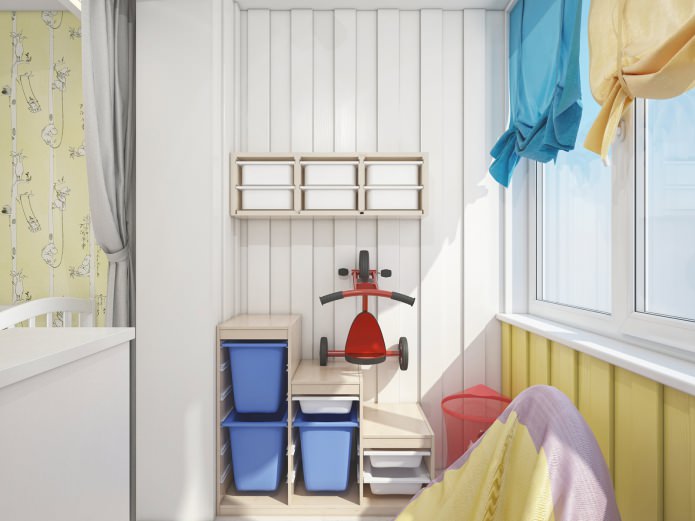 children's room combined with a loggia