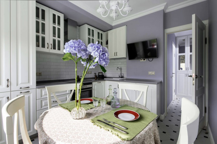 Pastell-Lavendel-Küche