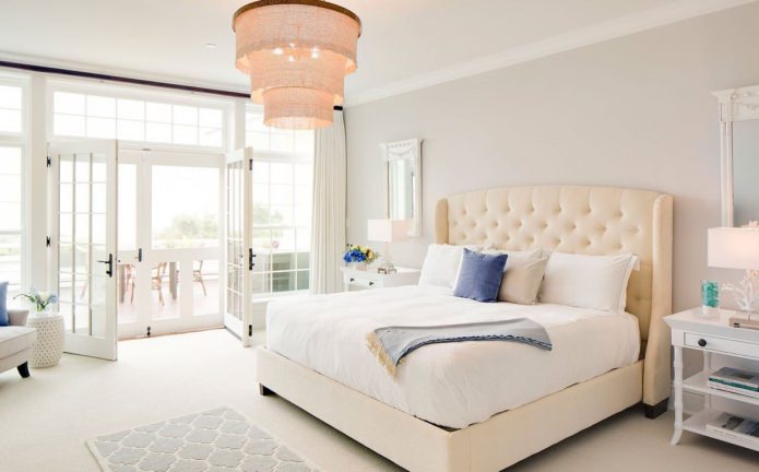 bedroom design in pastel colors