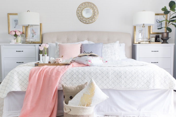 Schlafzimmergestaltung in Pastellfarben