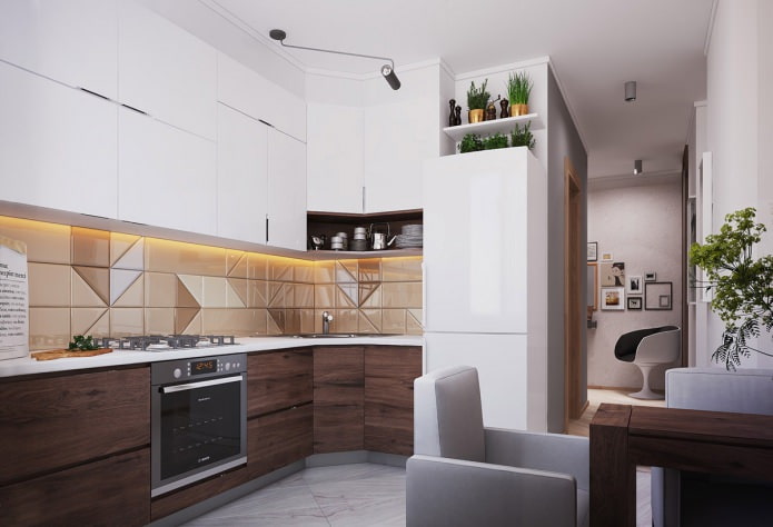 kitchen in an apartment of 40 sq. m.