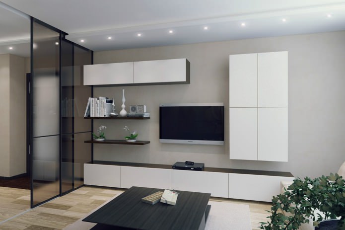 design of a two-room apartment 50 sq. m.