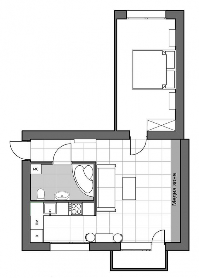 Euro-duplex layout
