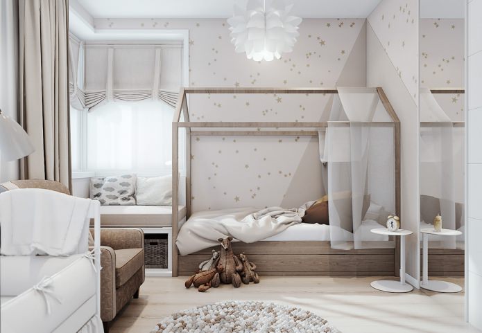 nursery for a girl in a modern apartment interior