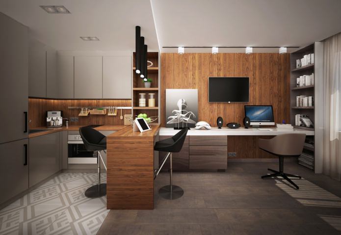 Design of a small apartment of 25 sq. m.