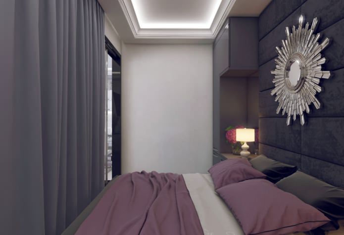 дизајн спаваће собе у стану од 46 кв. м.