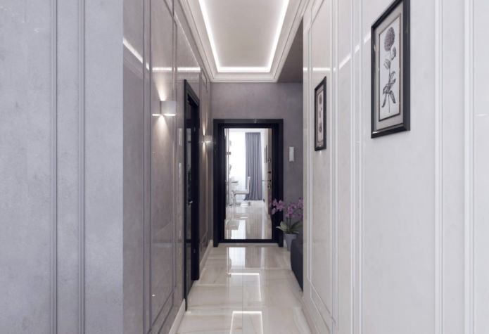 hallway design in an apartment of 46 sq. m.