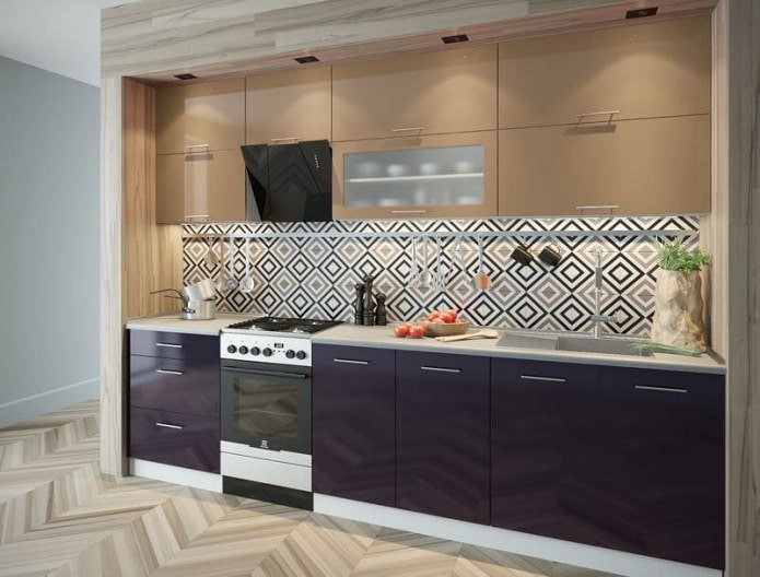 glossy kitchen furniture fronts