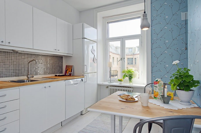 wallpaper design for a small kitchen
