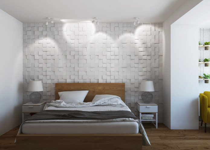 Bedroom in the project of an apartment of 65 sq. m.