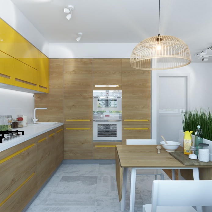 дизајн кухиње у стану од 65 кв. м.