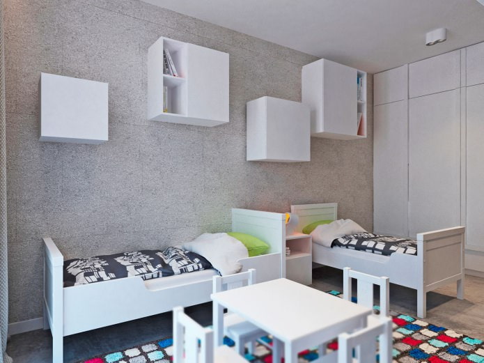 nursery in the interior of a three-room apartment
