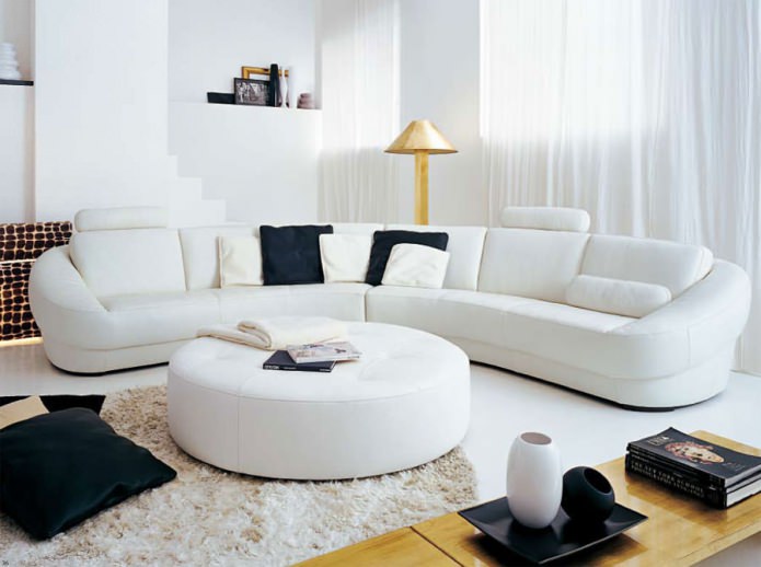 semicircular corner sofa for living room