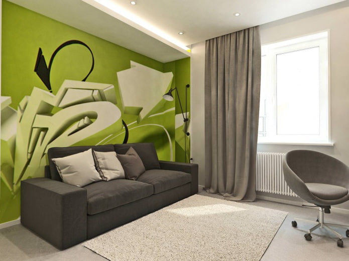 nursery for a teenager in a design project of a 3-room apartment