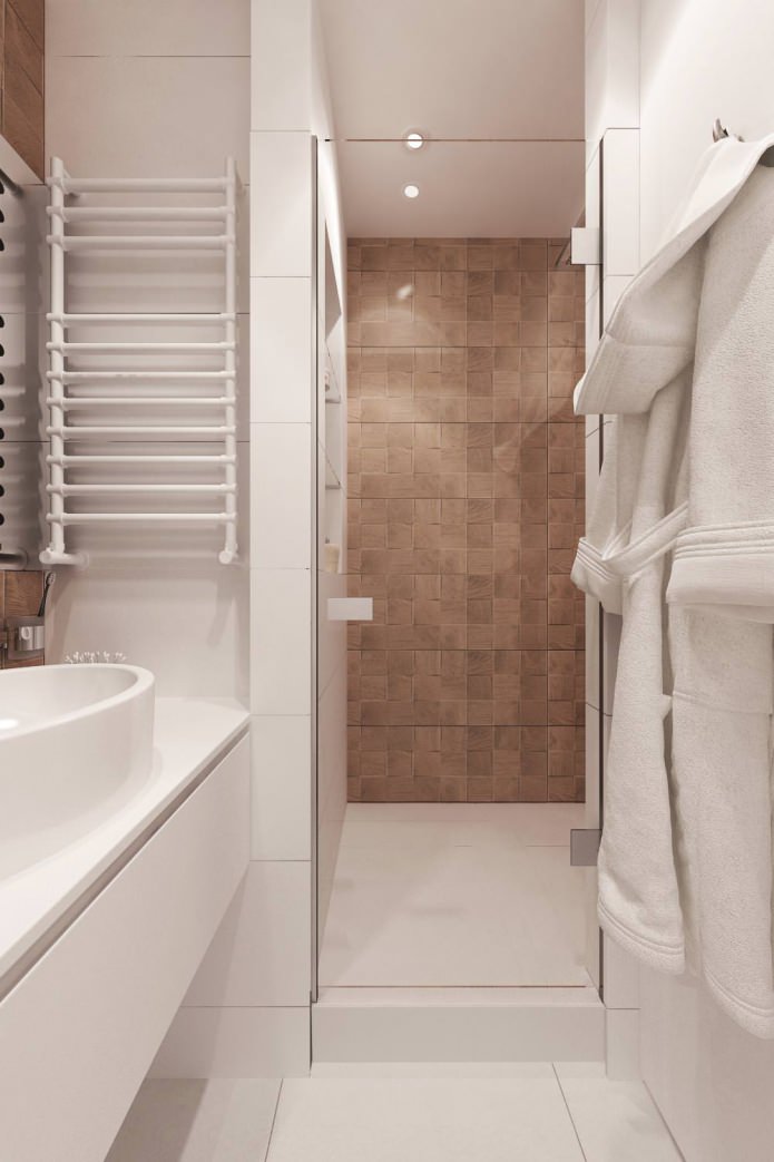 bathroom in the design project of a 3-room apartment