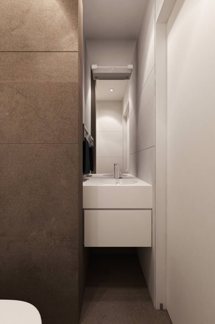 bathroom in the design project of a 3-room apartment