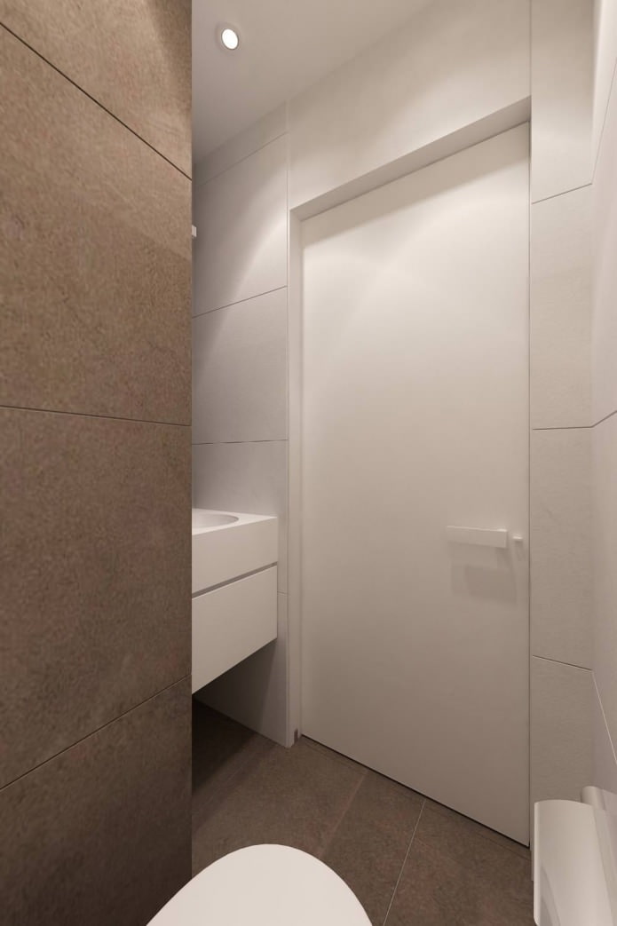 Badezimmer im Designprojekt einer 3-Zimmer-Wohnung