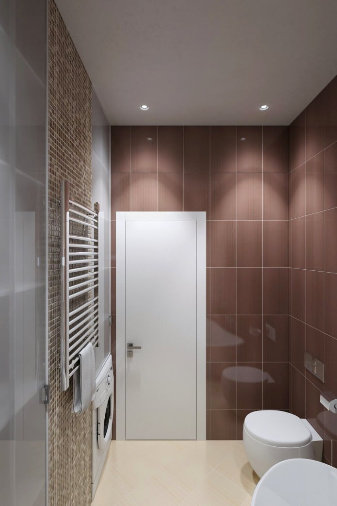 Badezimmer in einem Designprojekt einer 2-Zimmer-Wohnung