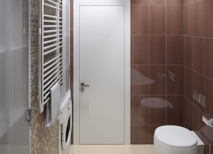 fürdőszoba egy 2 szobás lakás tervezési projektjében