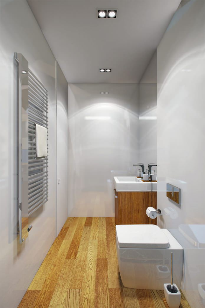 ห้องน้ำในโครงการออกแบบตกแต่งภายในอพาร์ทเม้นท์