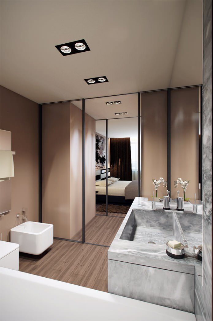 bathroom in the apartment interior design project