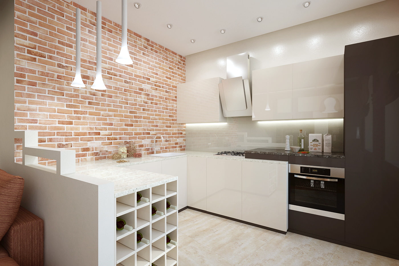 kitchen in a two-room apartment