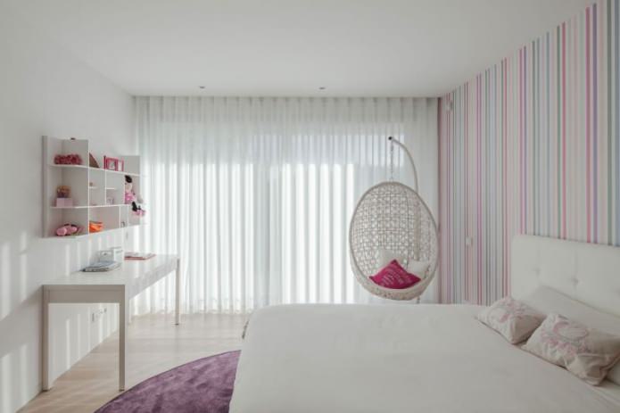 modernes Schlafzimmerdesign für ein Mädchen