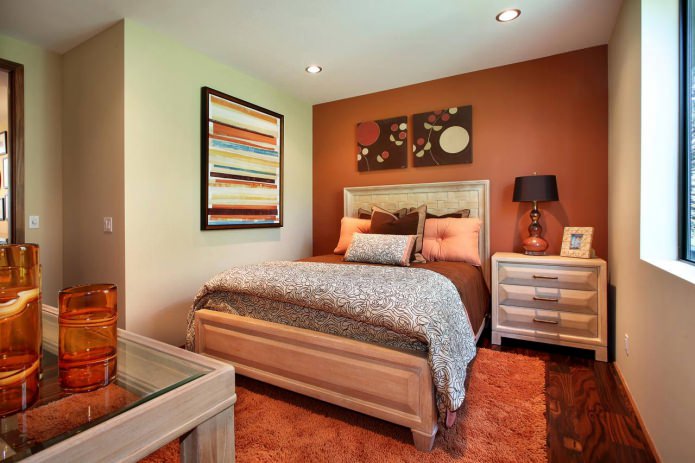 beige and orange room