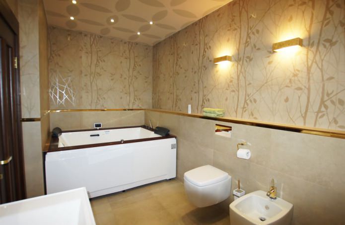 panloob na banyo sa modernong istilo