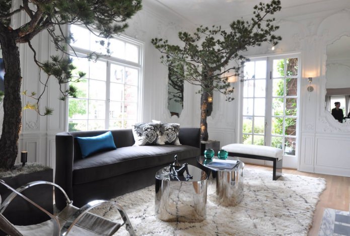 Eco-style living room interior