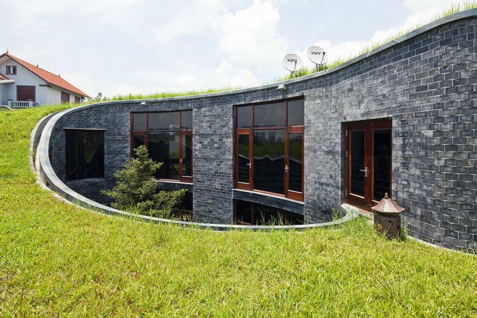 Moderne Häuser im Öko-Stil