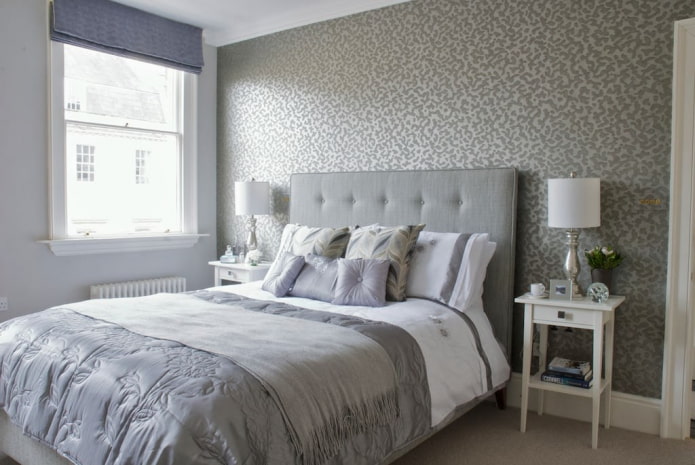 Light gray bedroom interior