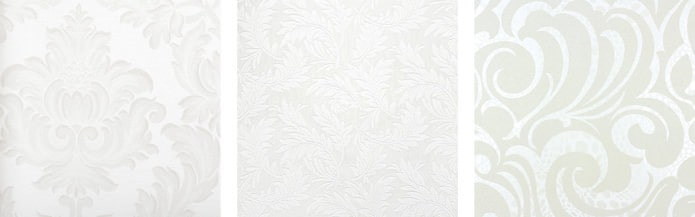 weiße Tapete mit Muster