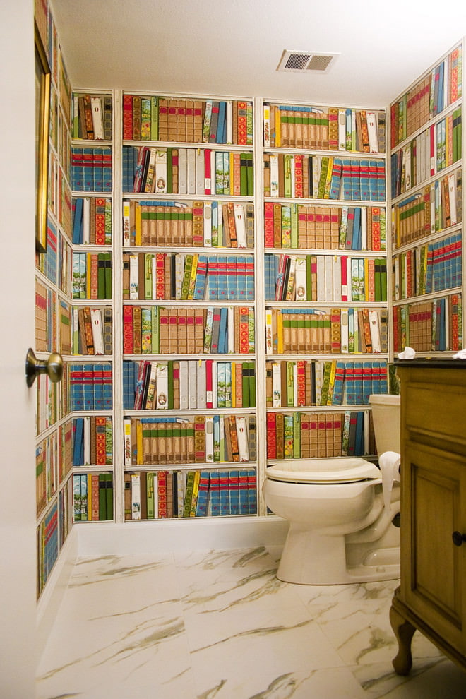 wallpaper expanding space with books
