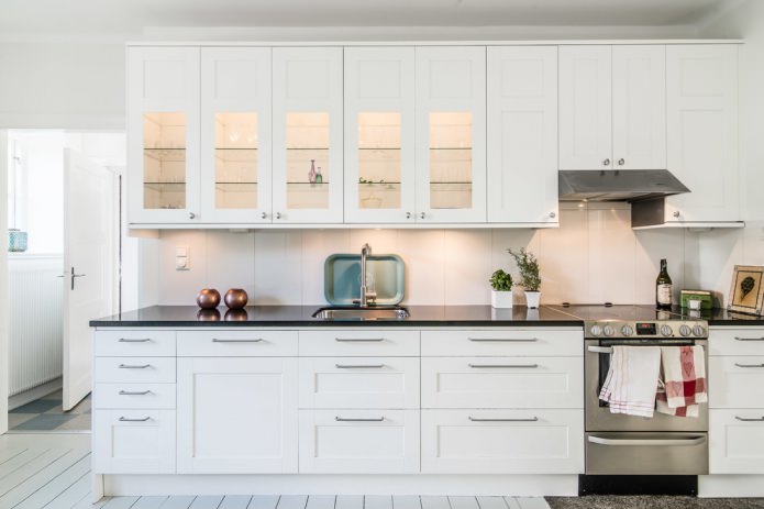 Scandinavian style white kitchen