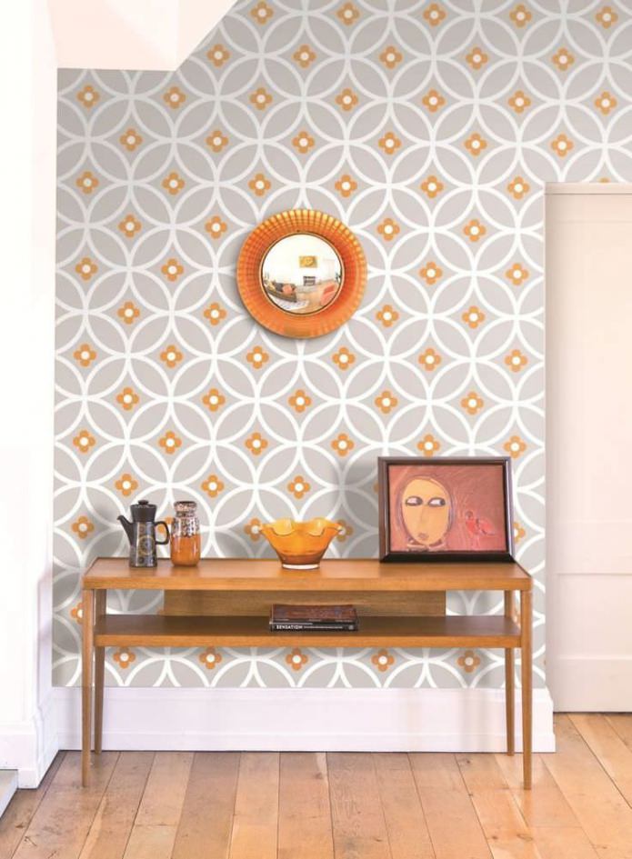 Gray-orange wallpaper