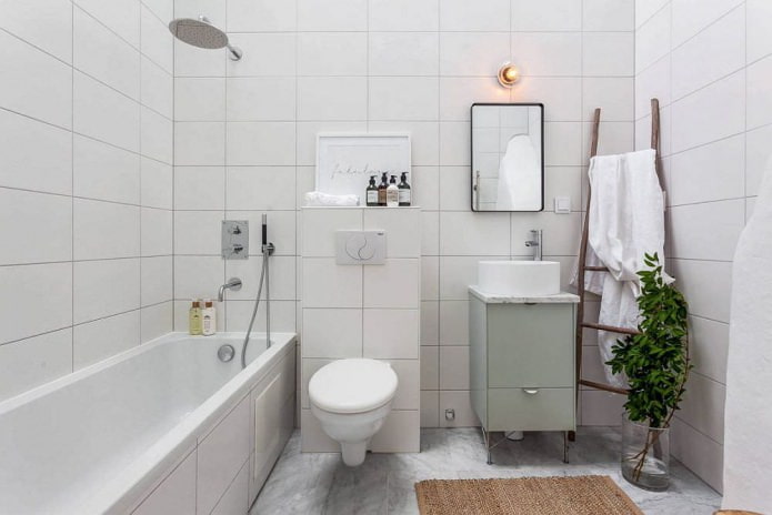 Skandináv stílusú fürdőszoba