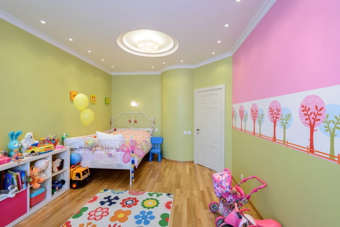 stretch ceiling in the nursery (lighting)