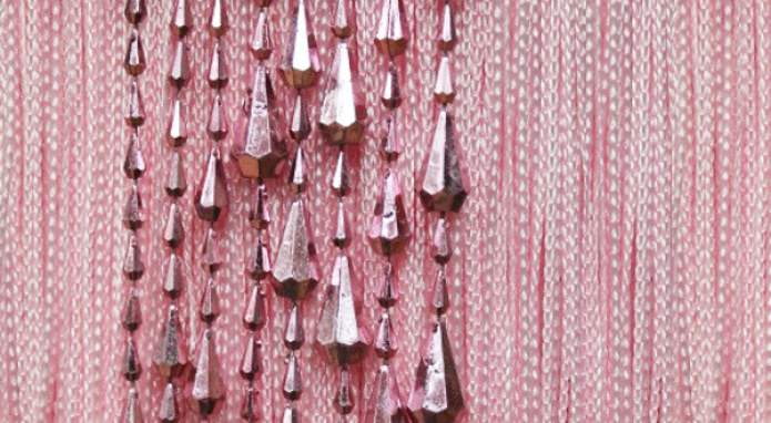 curtains threads with beads